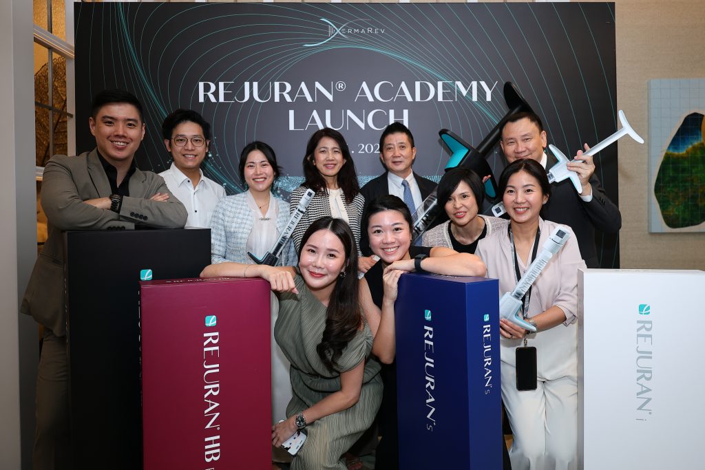 Image of the team at DermaRev at a corporate event